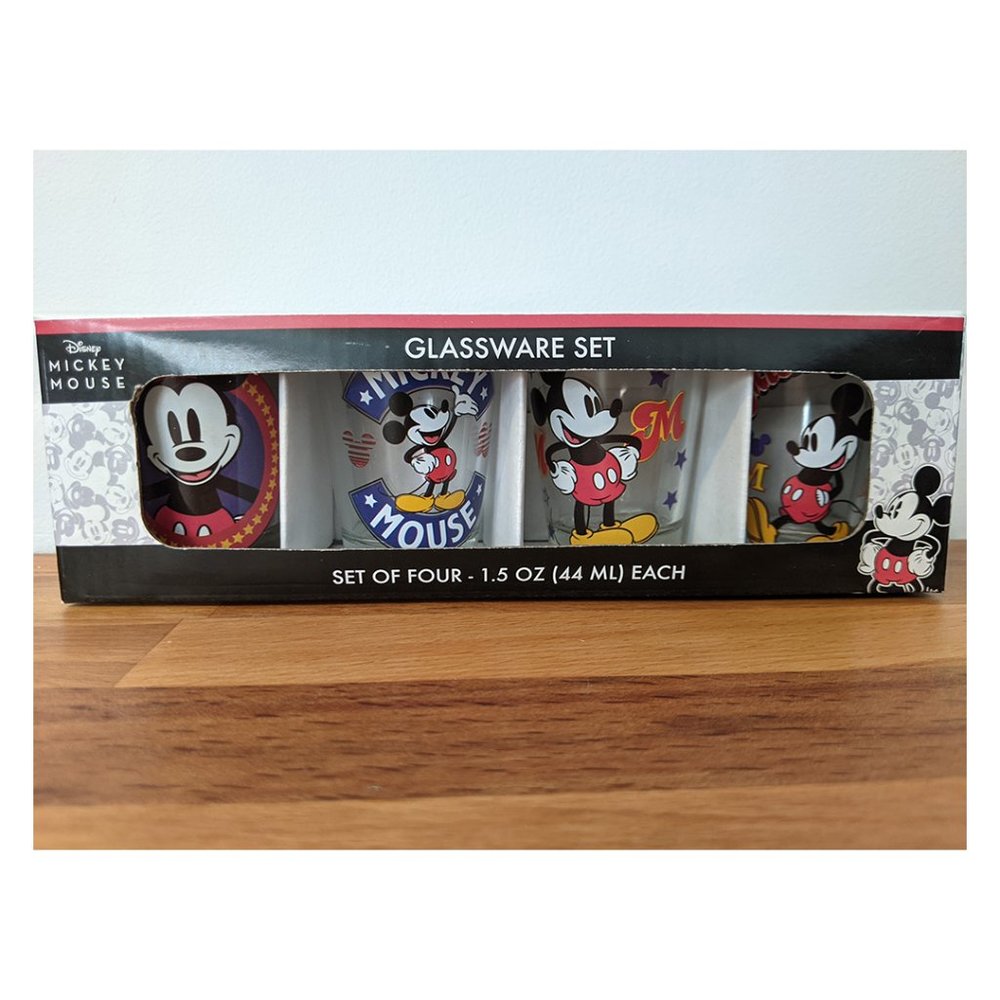 Mickey Mouse shot glasses 4 set 1.5 oz